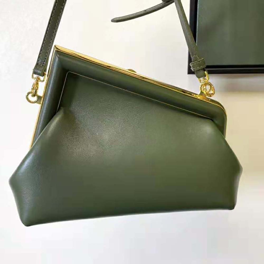 TÚI Fendi Women First Small Dark Green Leather Bag