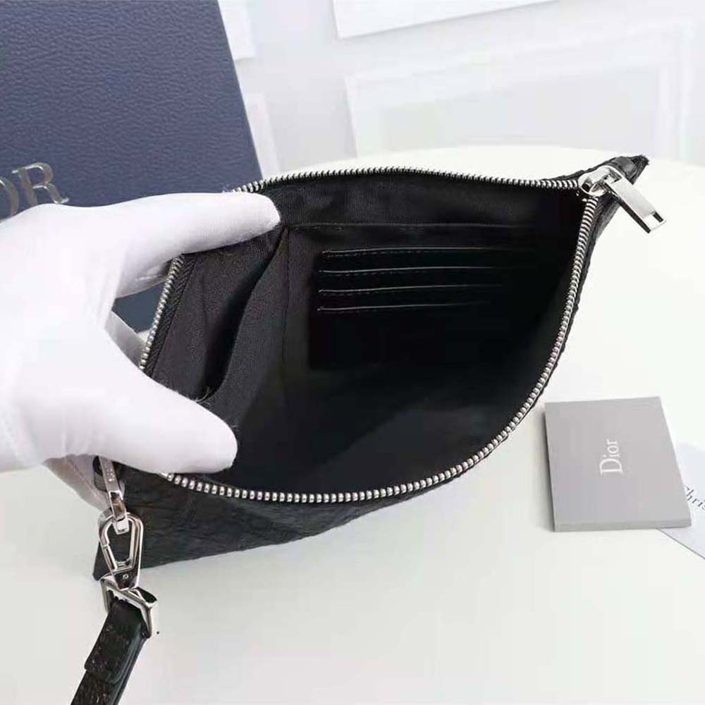 TÚI Dior Pouch Black Dior Oblique Jacquard