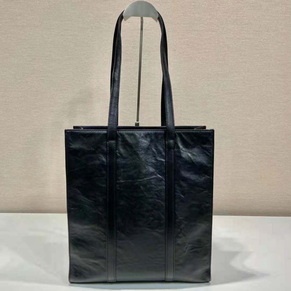 TÚI Prada Antique Nappa Leather Tote-Black