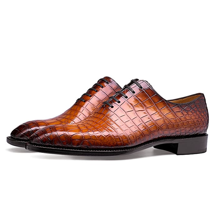 Giày Oxford Wholecut cổ điển bằng da cá sấu Alligator thủ công