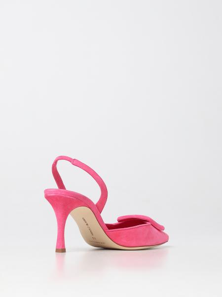 GIÀY MANOLO BLAHNIK Pink suede high heel shoes