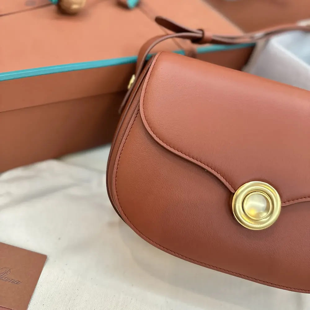 TÚI LORO PIANA Women Mini Ghiera Bag-Brown