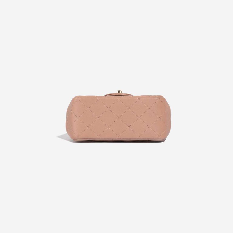TÚI Chanel Mini Square Lamb Beige Rose