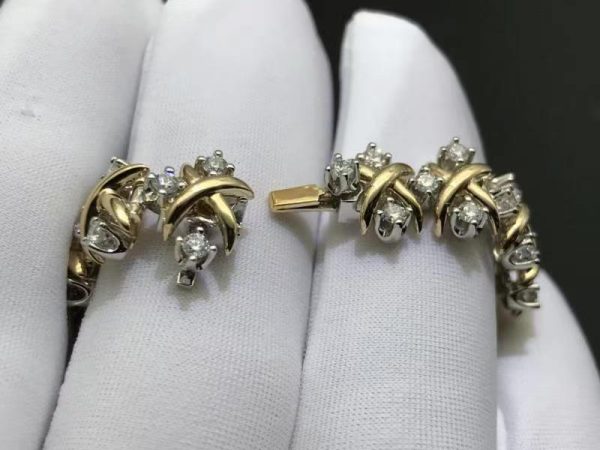 Vòng tay Tiffany & Co Jean Schlumberger Lynn Diamond Vàng hồng 18K