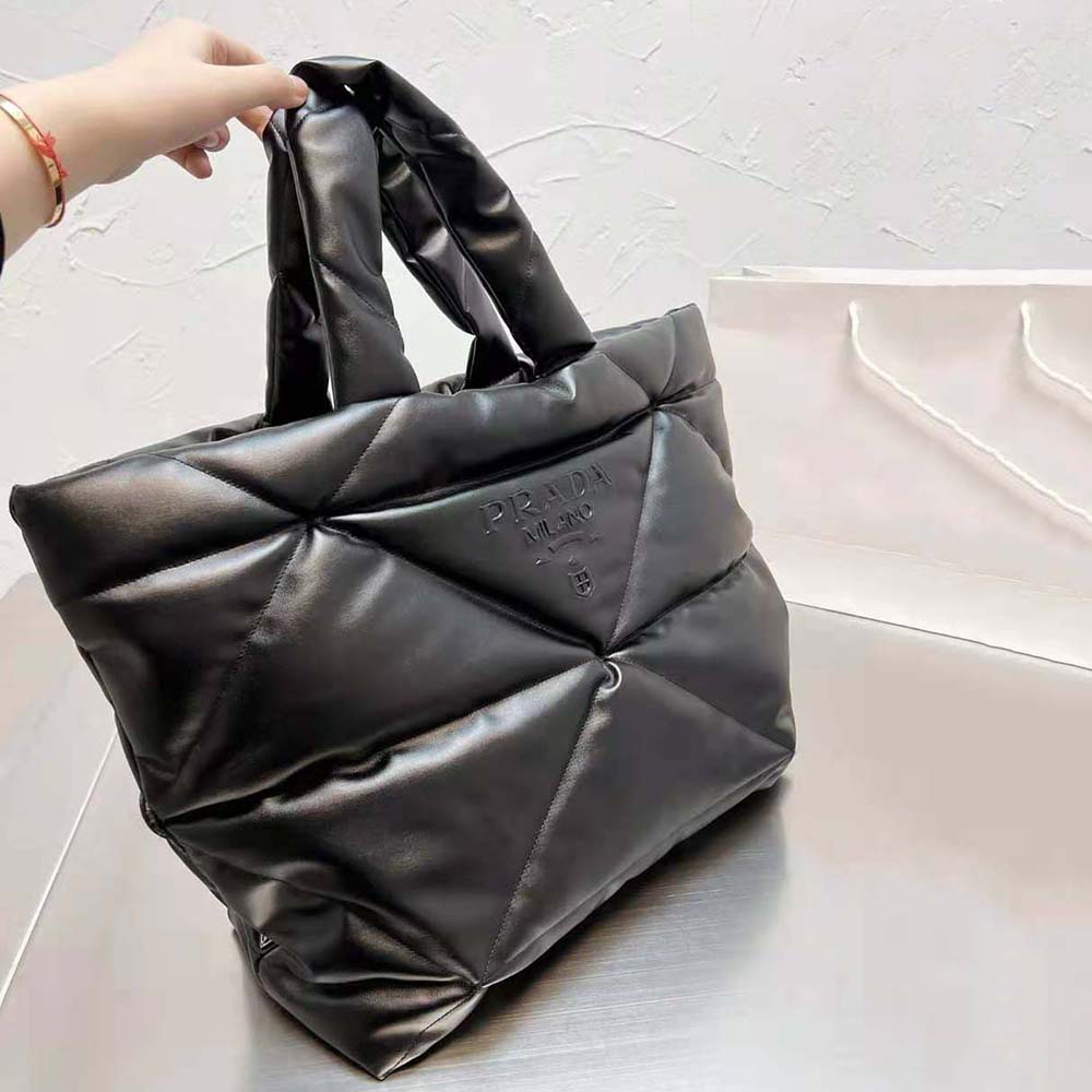 TÚI Prada Padded Nappa Tote Bag-Black