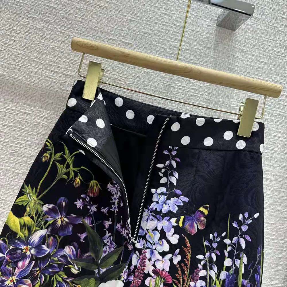 Chân váy Dolce Gabbana D&G Rabbit-Print Brocade Miniskirt