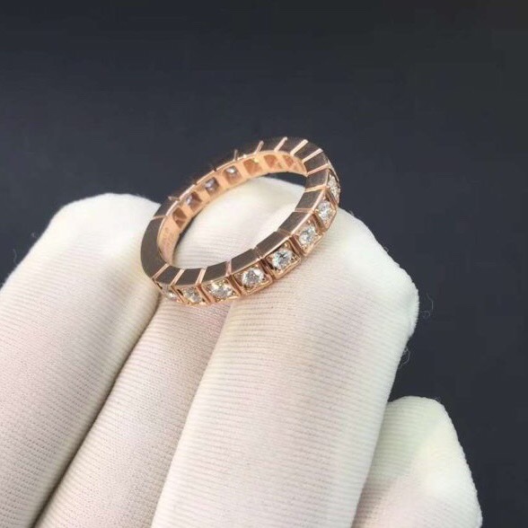NHẪN CHOPARD ICE CUBE PIAGET DIAMOND RING ROSE GOLD 18K