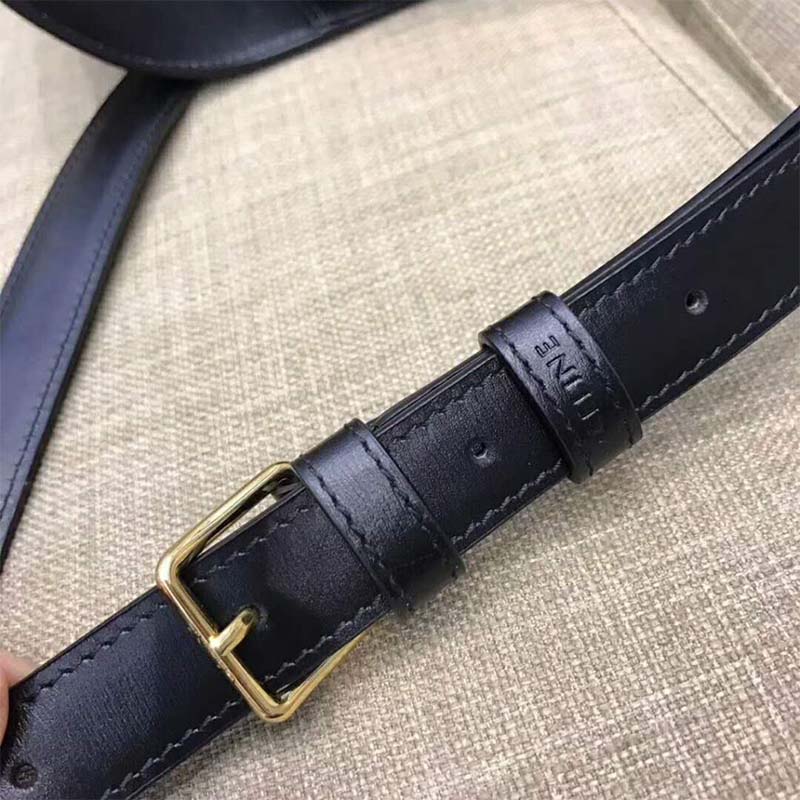 TÚI Celine Women Medium Triomphe Bag In Shiny Calfskin-Black