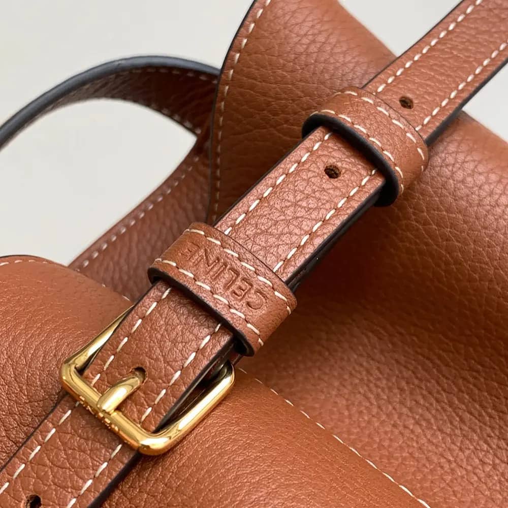 TÚI CELINE Medium Cabas Anaïs Cuir Triomphe màu da bê hạt-Tan