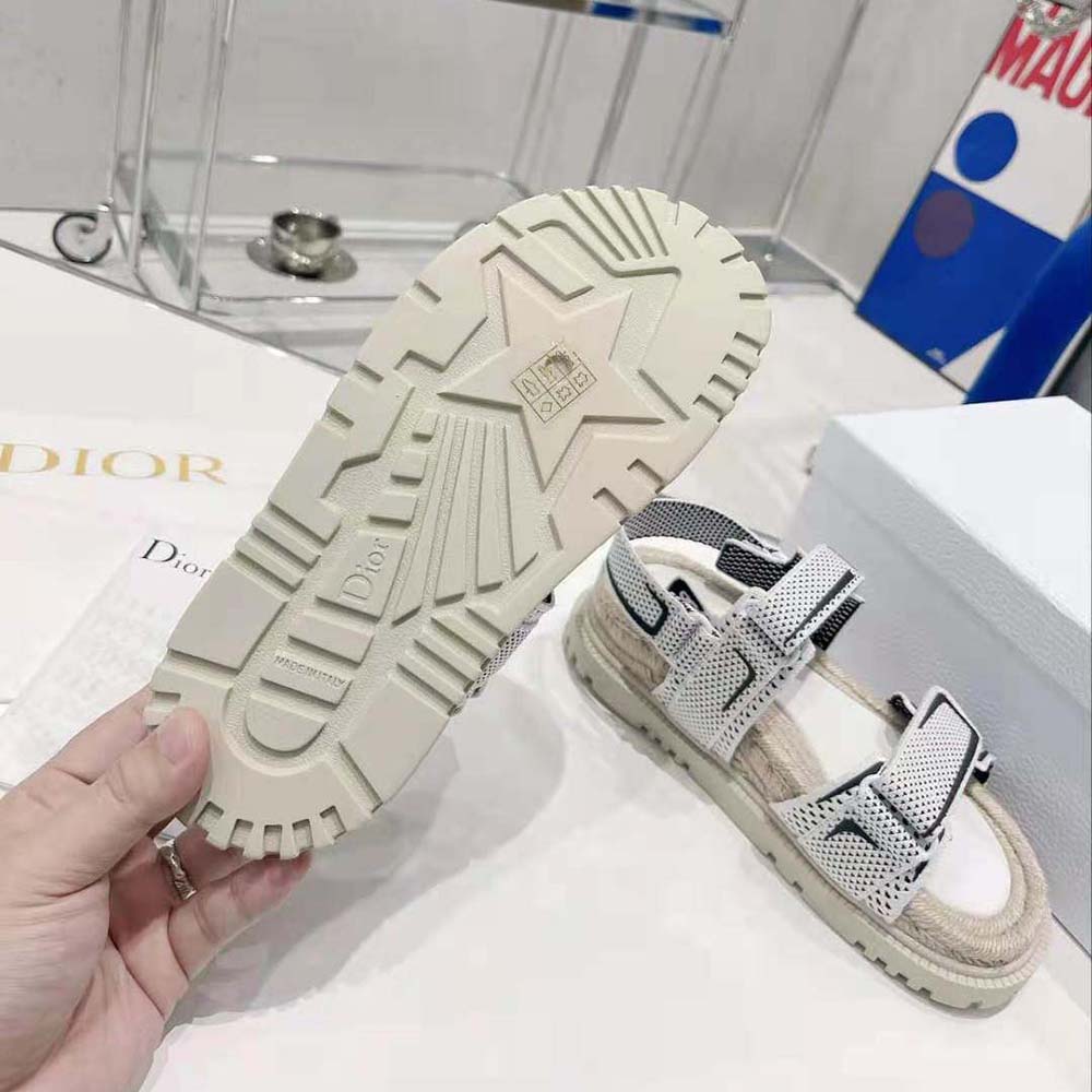DÉP SANDAL DIOR Dioract Sandal White and Black Technical Mesh and Rubber