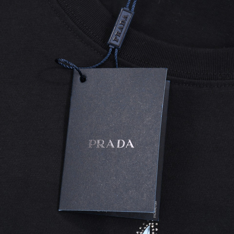 ÁO PRADA print cotton jersey T-shirt