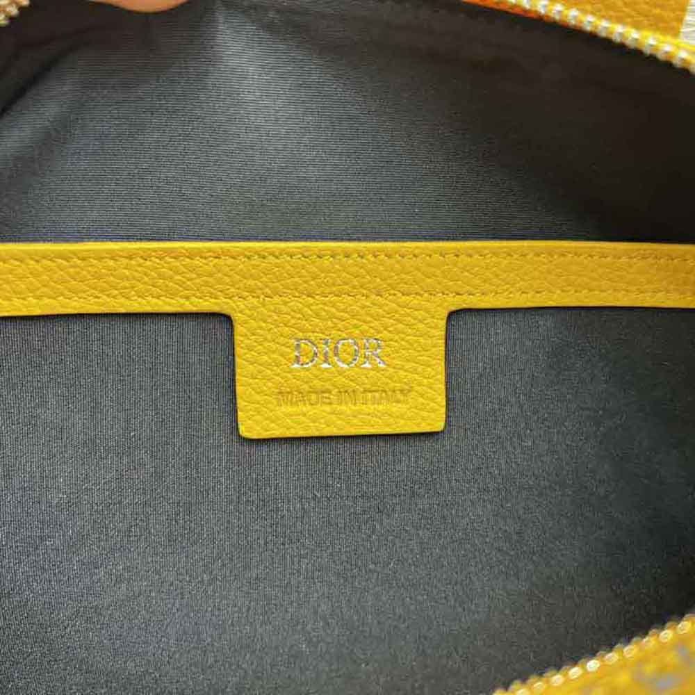TÚI DIOR Men Lingot 22 Bag Gold-Tone Dior Oblique Jacquard