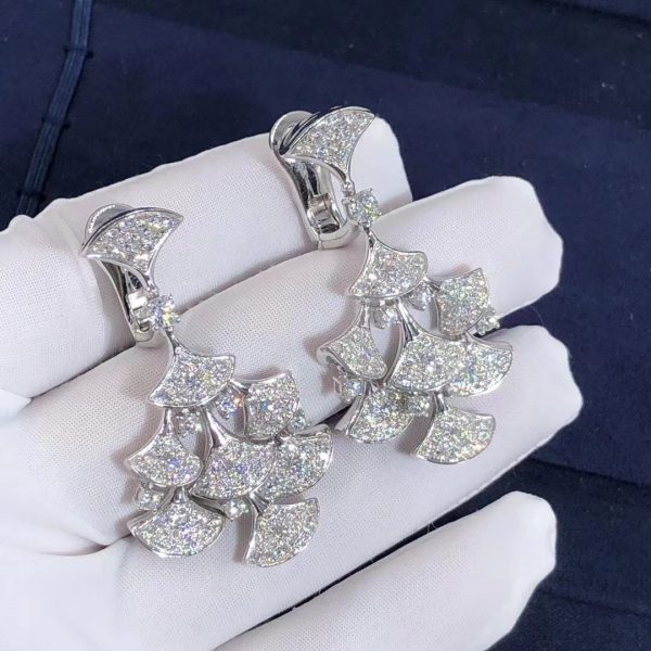 Vòng cổ BVLGARI Divas' Dream Bông tai giọt kim cương 7.95ct vàng trắng 18K