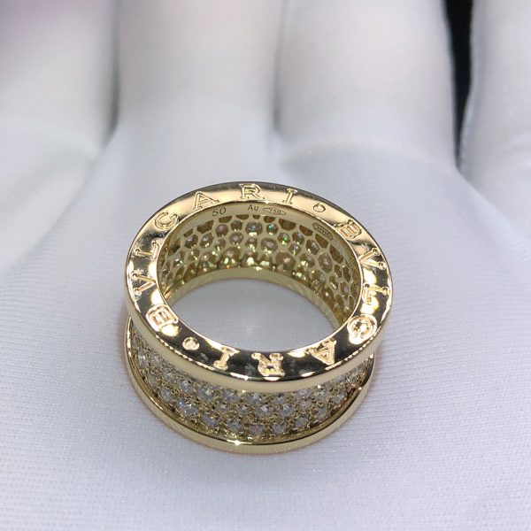 Nhẫn BVLGARI B.zero1 Kim cương yellow gold vàng vàng 18K