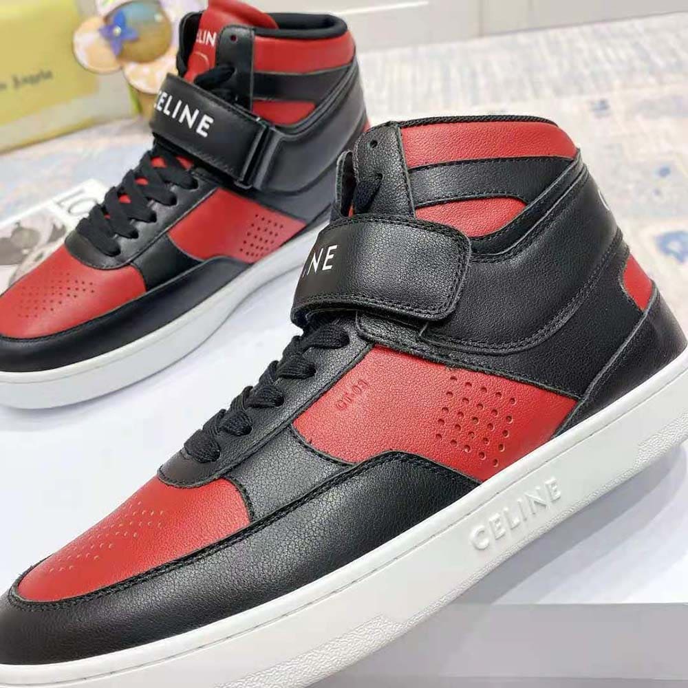 GIÀY CELINE High Sneaker with Scratch in Calfskin-Black