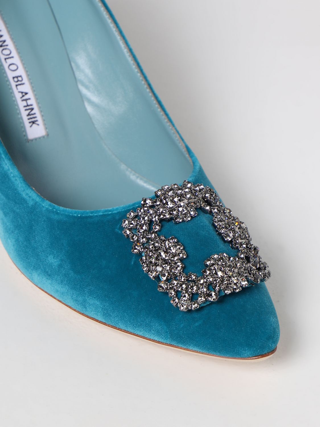 GIÀY MANOLO BLAHNIK Blue suede pumps shoes