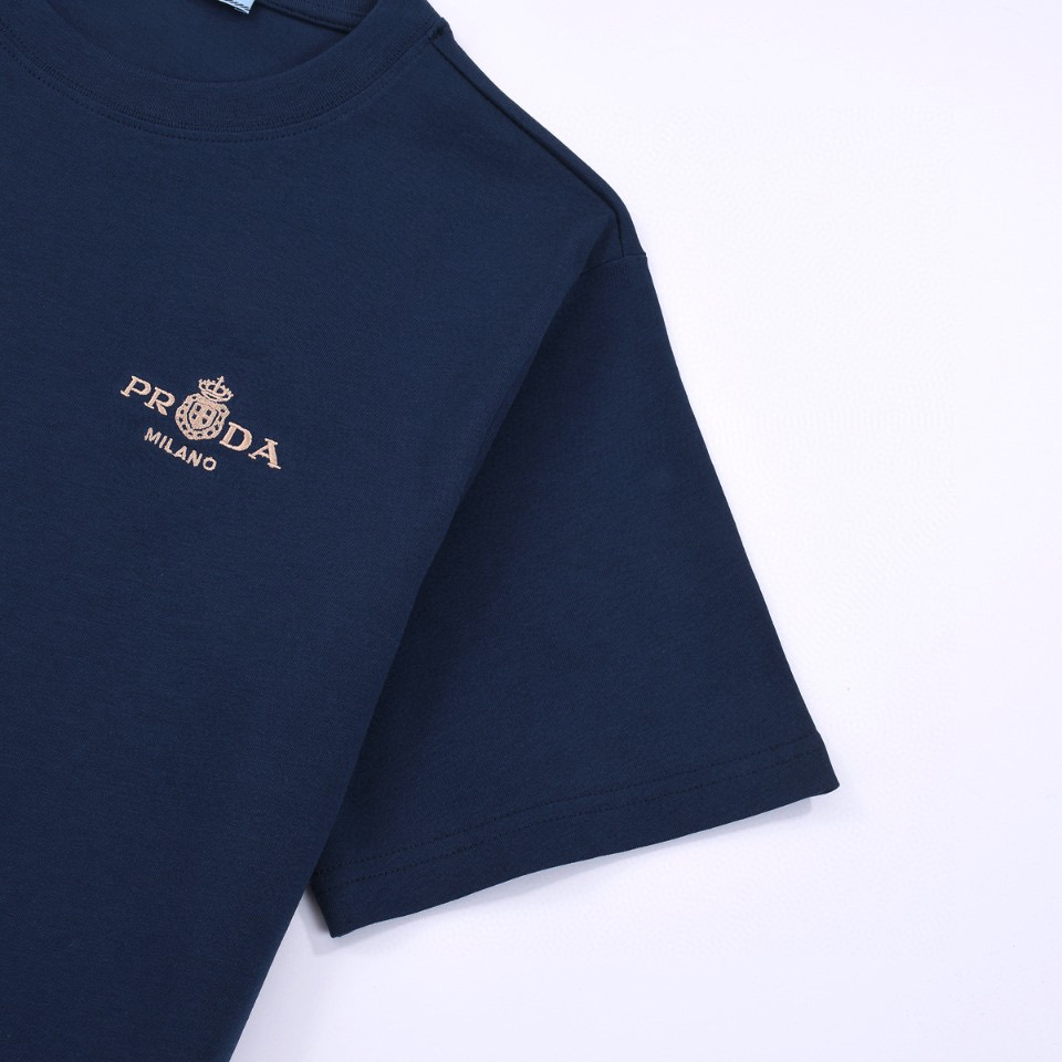 ÁO PRADA print cotton jersey T-shirt