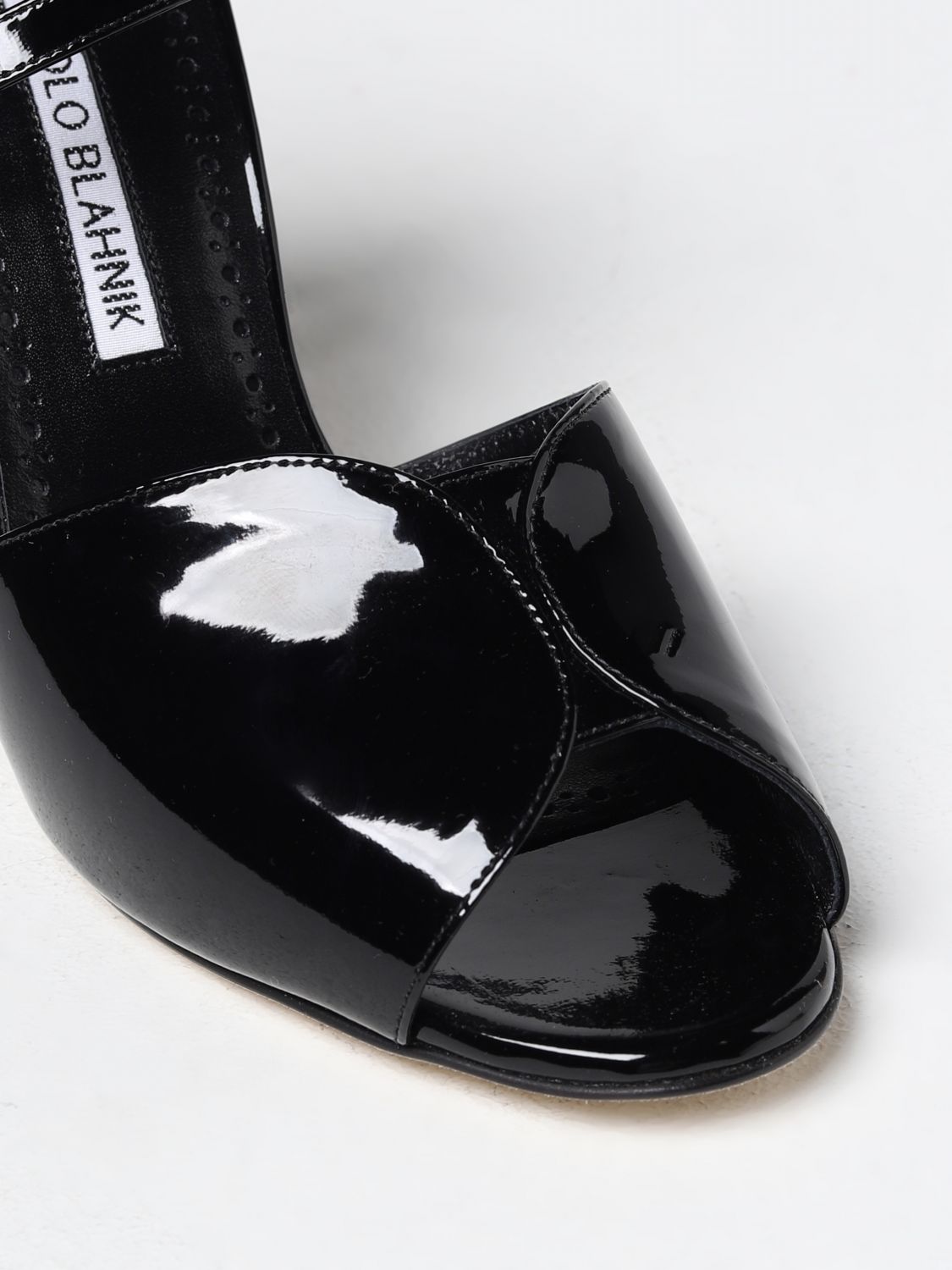 GIÀY MANOLO BLAHNIK Black heeled sandals