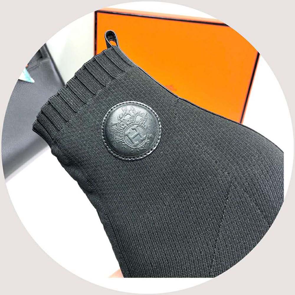 Giày Hermes Women Volver 60 Ankle Boot in 7cm Heel Height-Black