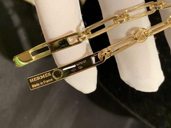 Vòng tay Hermes  Kelly Chaine vàng hồng 18K