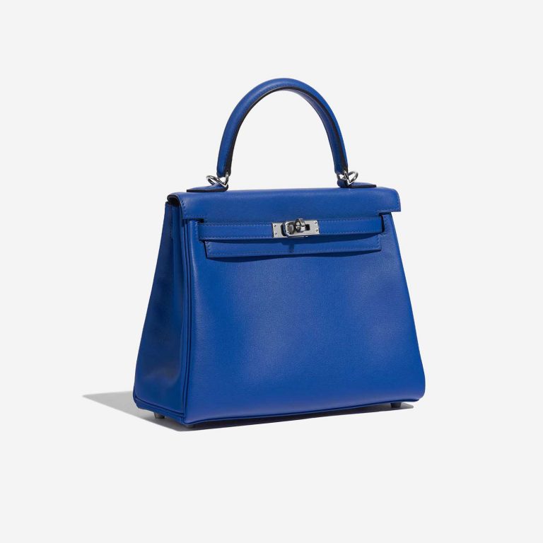 TÚI Hermès Kelly 25 Swift Blue France Silver Buckle khóa trắng