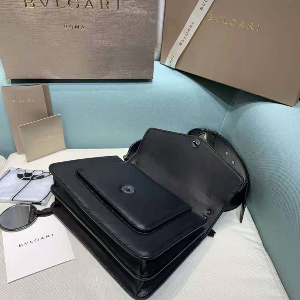 TÚI Bvlgari Women Serpenti Forever Crossbody Bag in Nappa Leather-Black