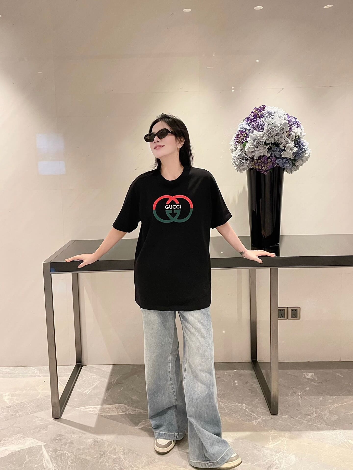 ÁO GUCCI GG T SHIRT MÀU ĐEN UNISEX
