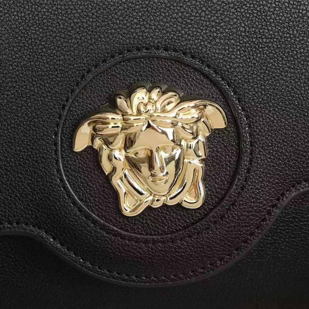TÚI Versace Women La Medusa Handbag Crafted From Grained Leather-Black