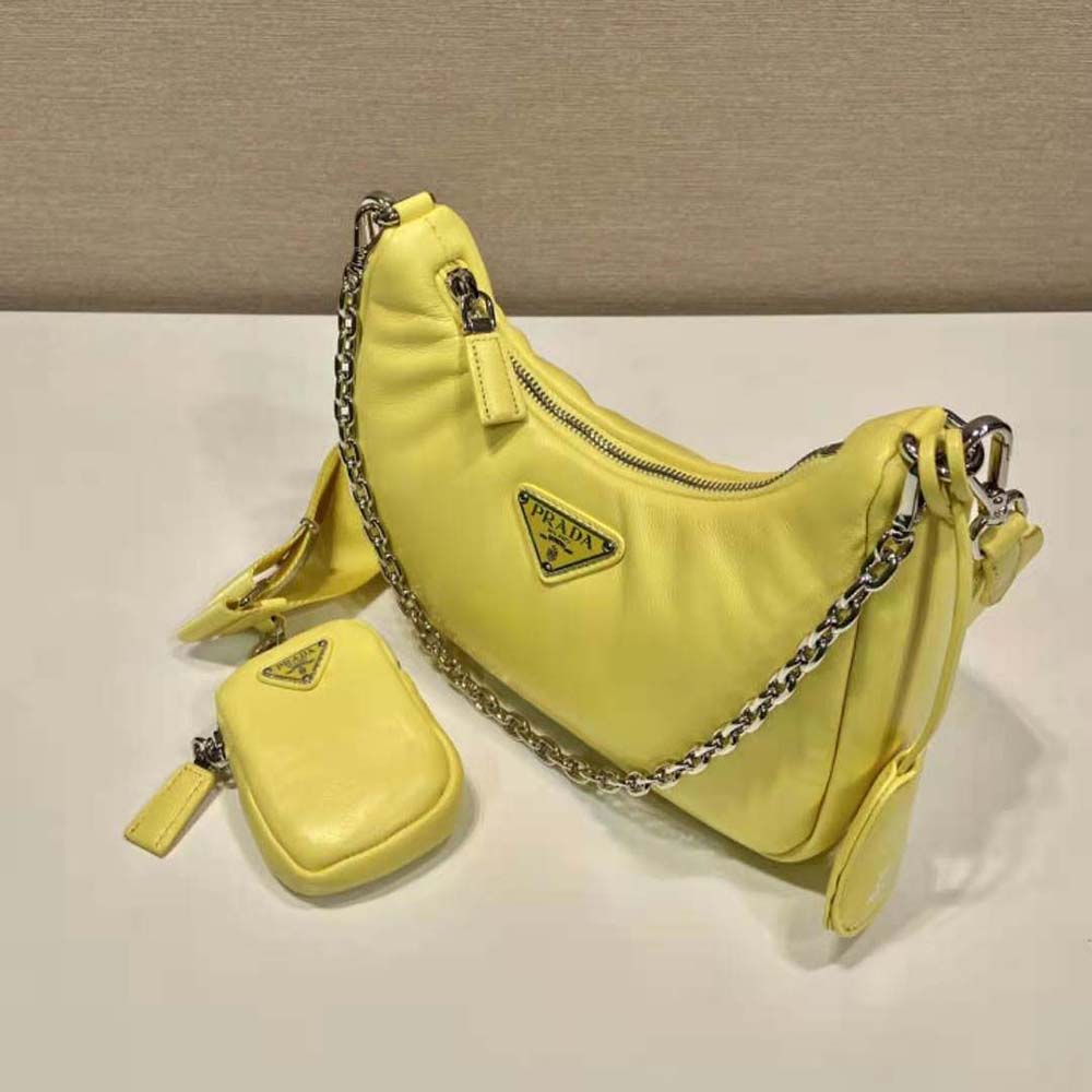 TÚI Prada Women Padded Nappa-Leather Prada Re-Edition 2005 Shoulder Bag-Yellow