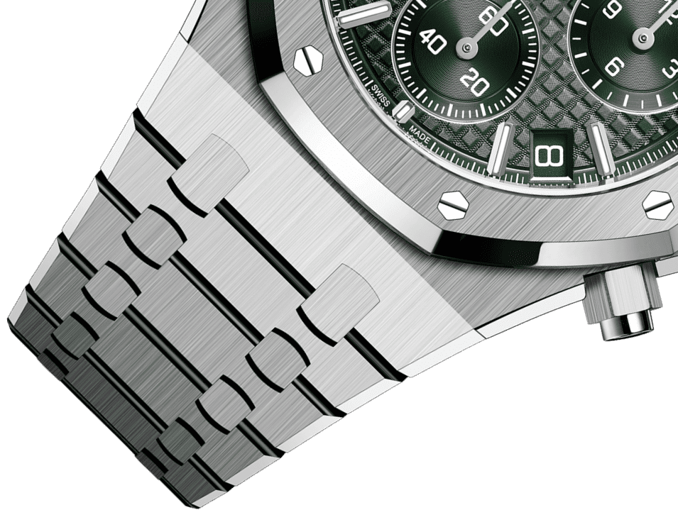 Đồng hồ Audemars Piguet Royal Oak Chronograph Gold mặt số màu xanh olive