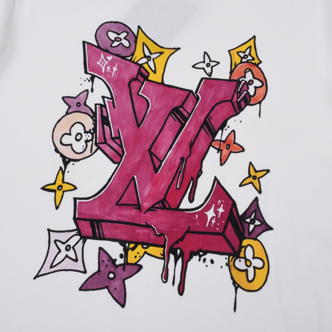 ÁO LOUIS VUITTON print cotton jersey T-shirt