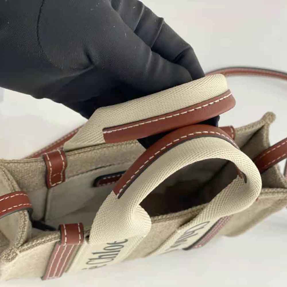 TÚI Chloe Women Mini Woody Tote Bag-Brown