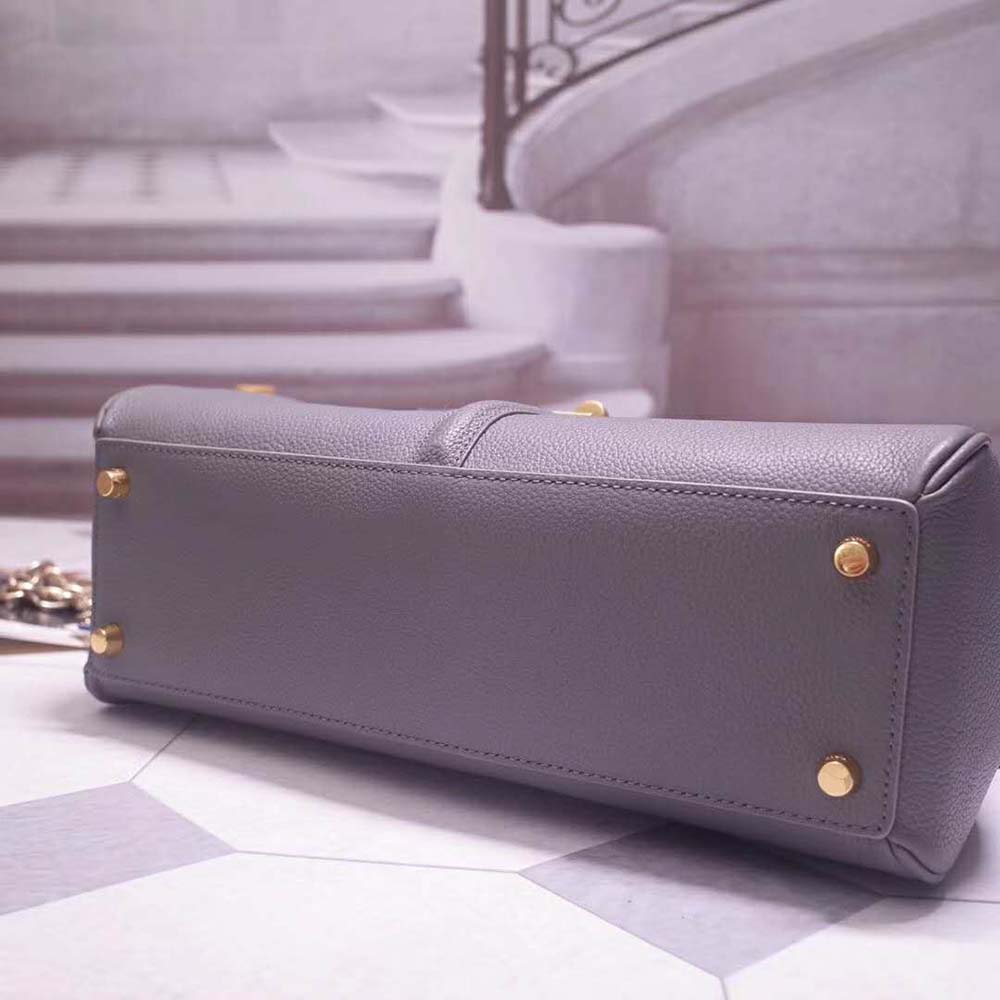 TÚI Celine Women Medium16 Bag in Grained Calfskin-Grey