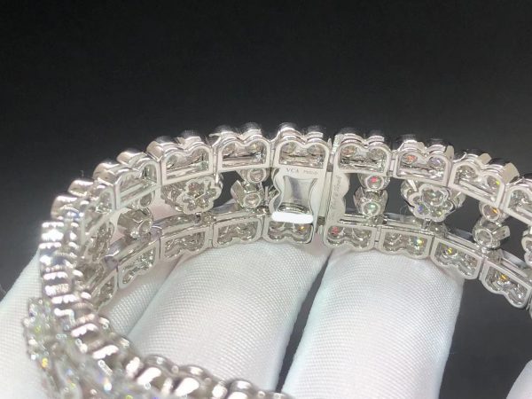 Vòng tay Van Cleef & Arpels Snowflake diamond vàng trắng 18K