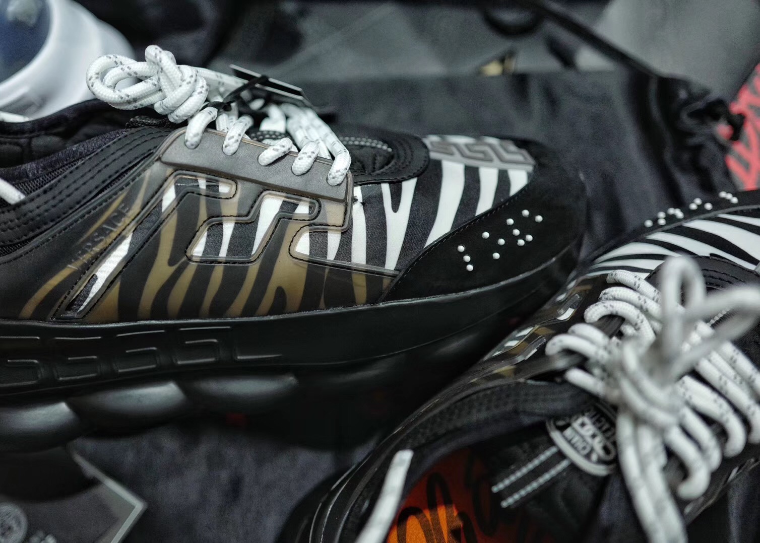 GIÀY Versace Chain Reaction Sneakers