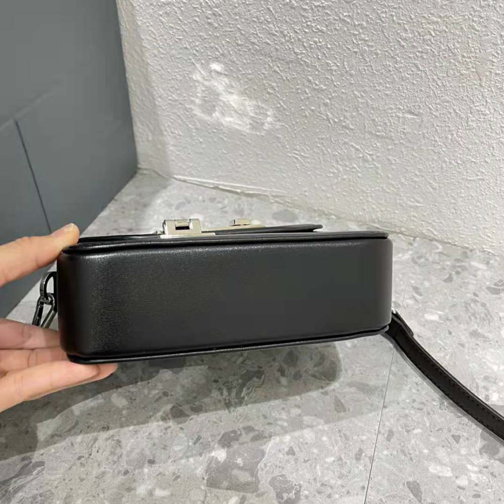 TÚI Dior Messenger Pouch Black Smooth Calfskin