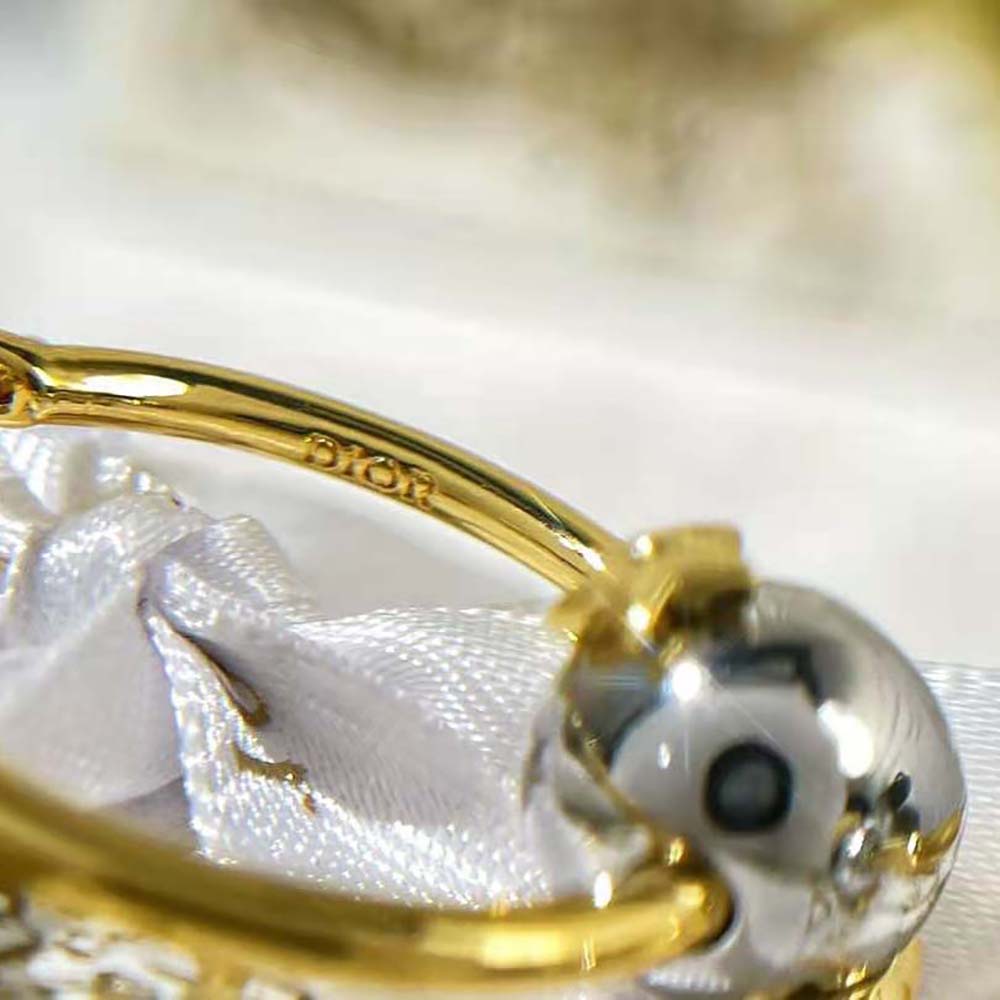 BÔNG TAI DIOR Petit CD Earrings Gold-Finish and Palladium-Finish Metal