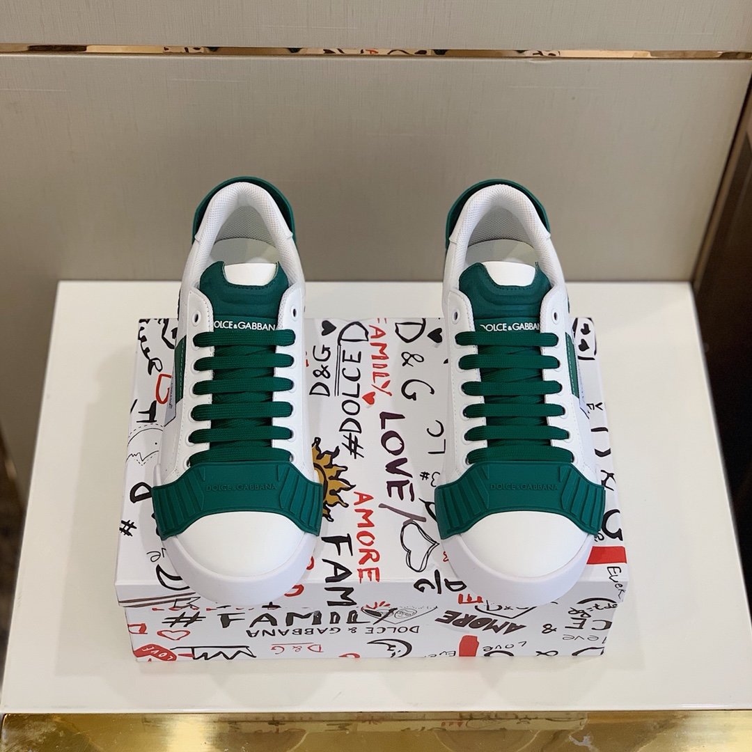 GIÀY DOLCE & GABBANA GREEN WHITE SNEAKERS