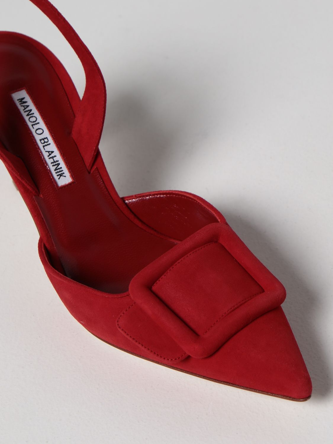 GIÀY MANOLO BLAHNIK Red suede high heel shoes