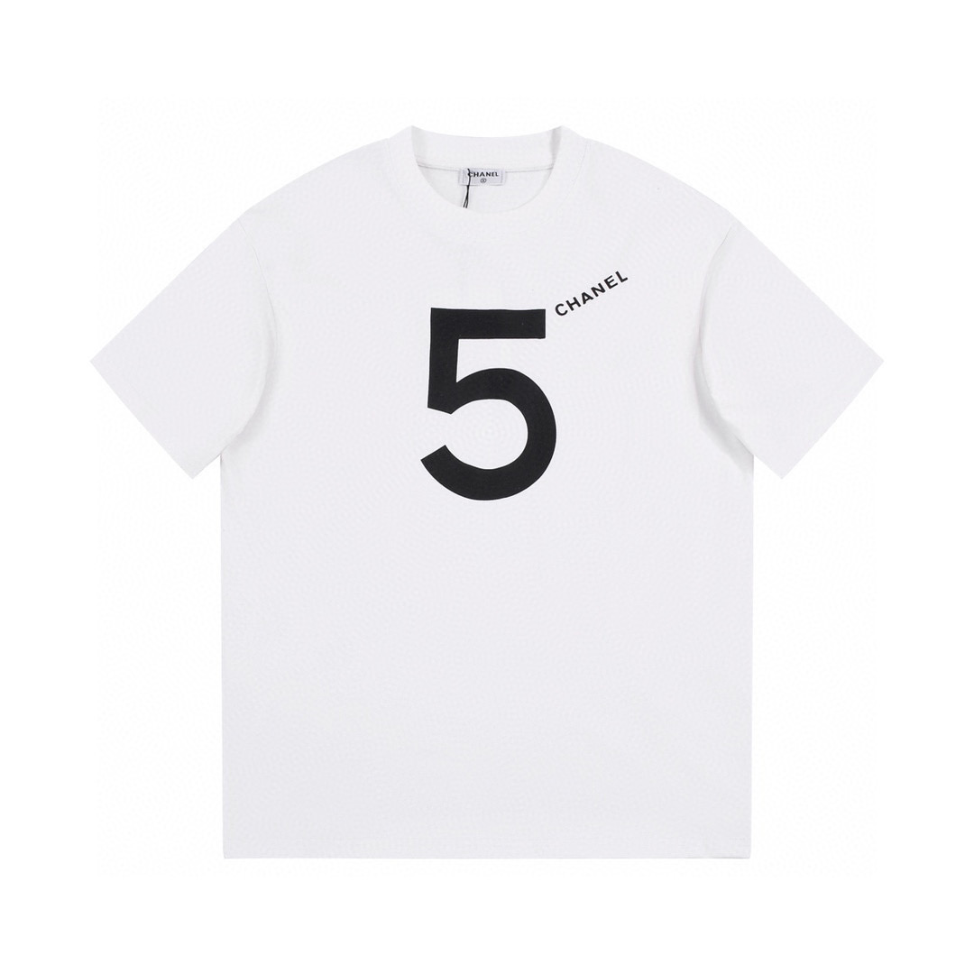 ÁO CHANEL NO5 print cotton jersey T-shirt