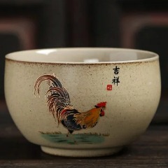 Bộ Trà Gốm Mộc Vẽ Thần Kê