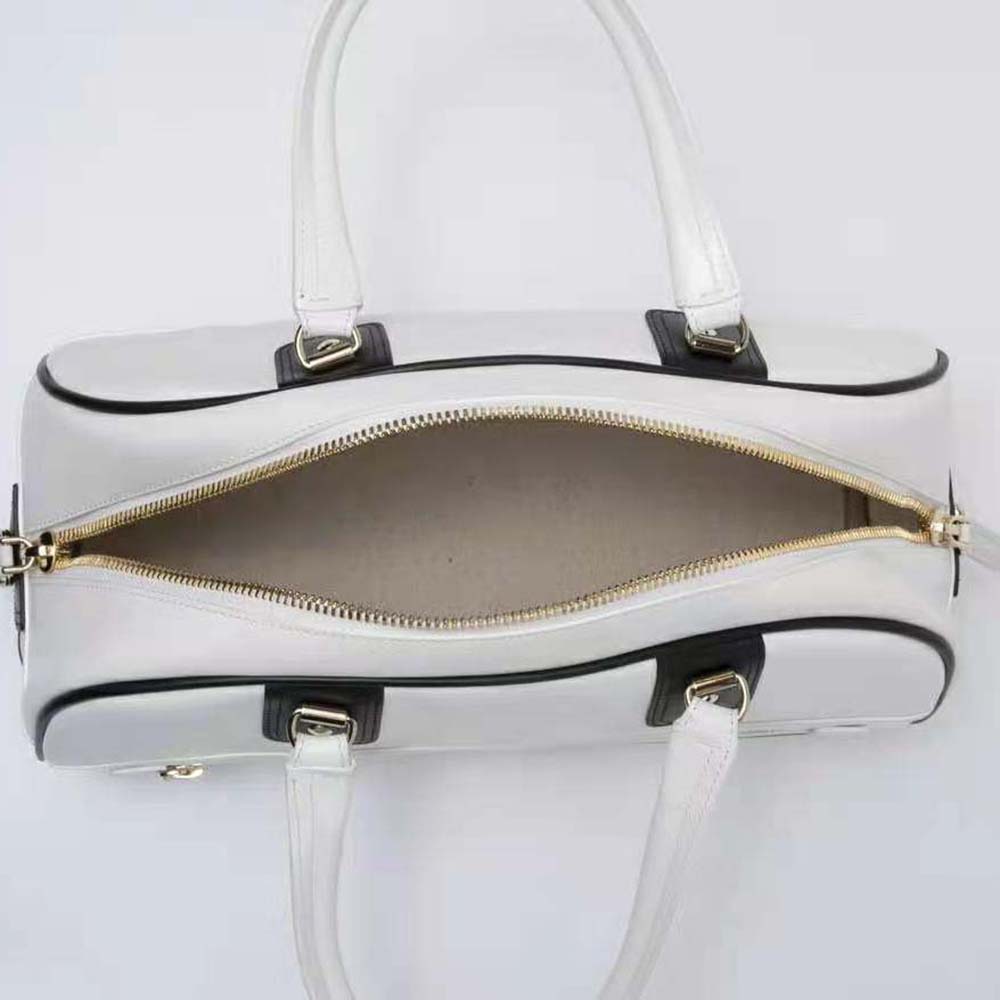 TÚI Dior Women Medium Dior Vibe Zip Bowling Bag White Smooth Calfskin