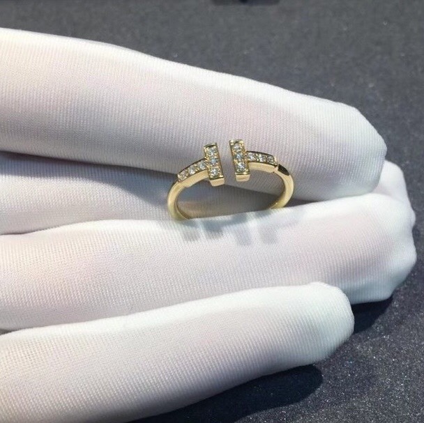 NHẪN TIFFANY & Co WIRE DIAMOND RING YELLOW GOLD 18K