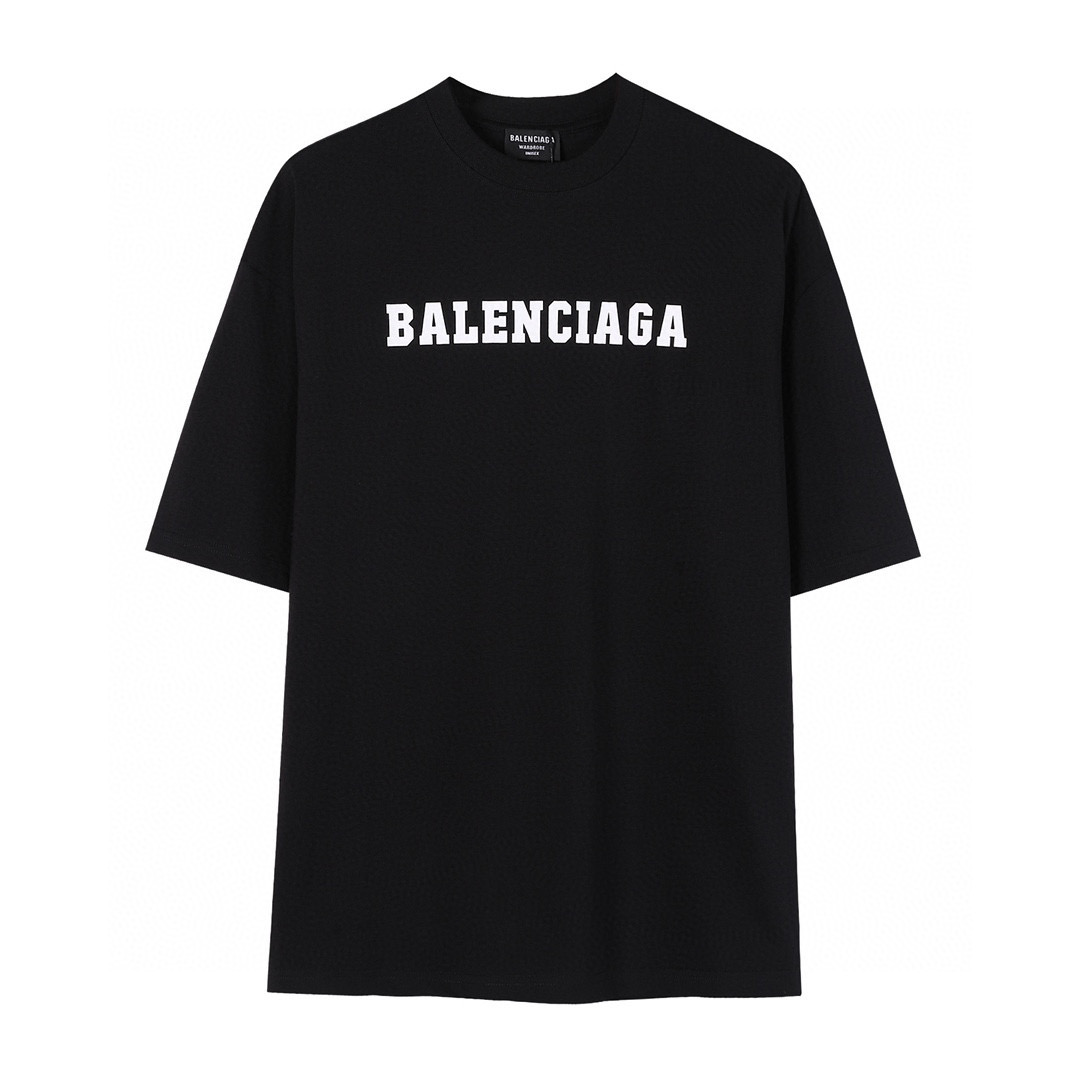 ÁO BALENCIAGA print cotton jersey T-shirt