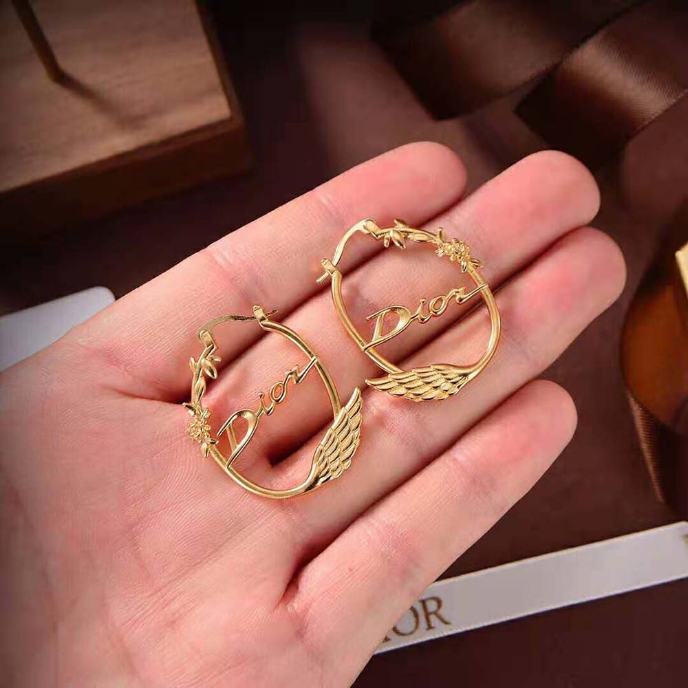 BÔNG TAI Dior Women Dio(r)evolution Earrings Gold-Finish Metal