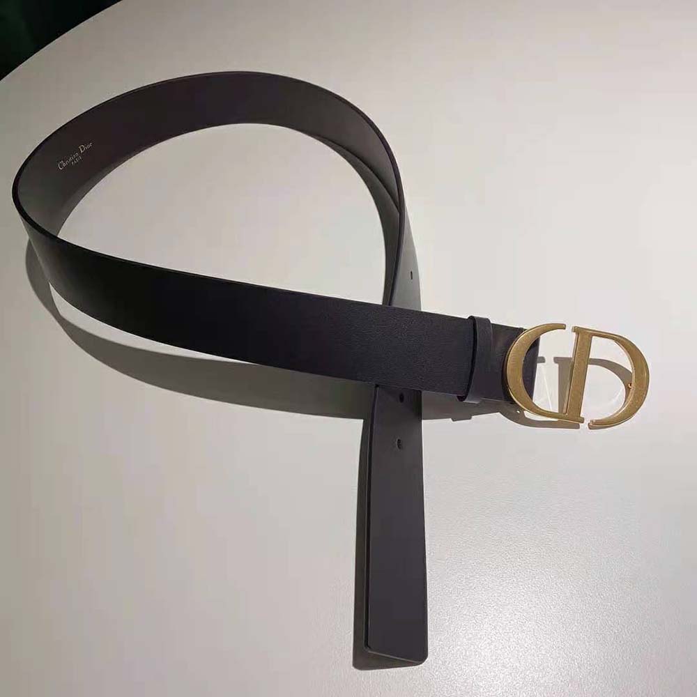 DÂY LƯNG Dior 30 Montaigne Belt in Calfskin Leather-Black