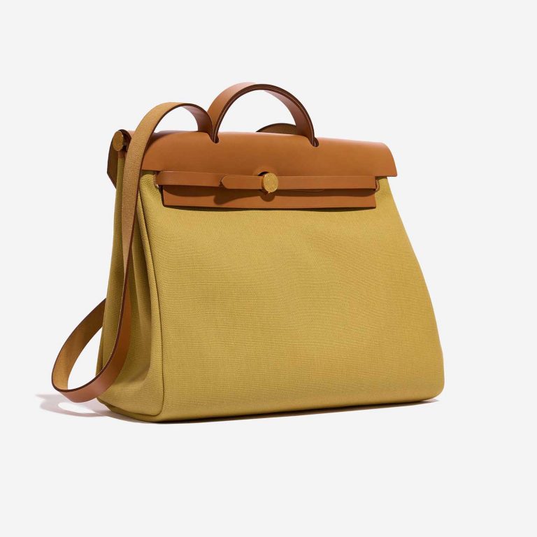 TÚI Hermès Herbag 39 Vache Hunter Toile Ginger Naturel