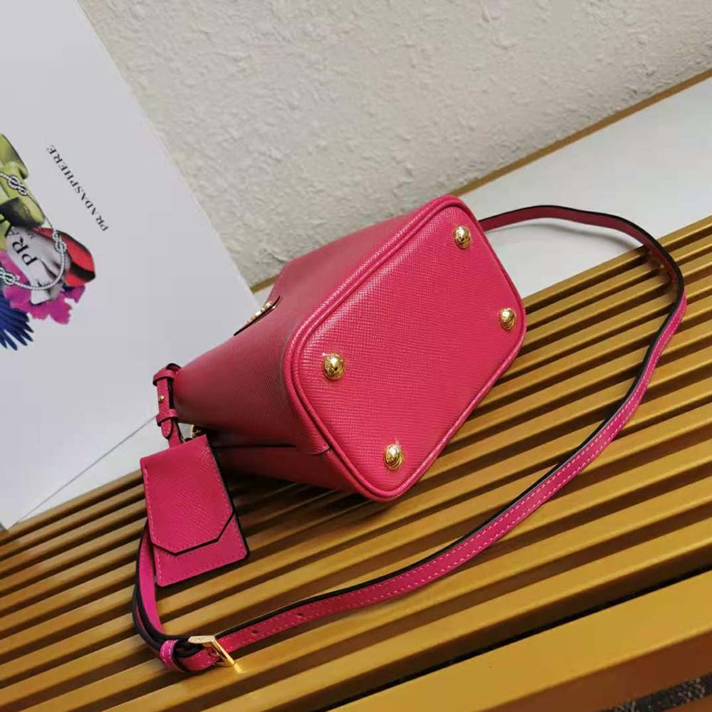 TÚI Prada Saffiano Leather Prada Panier Bag-Bag-Rose