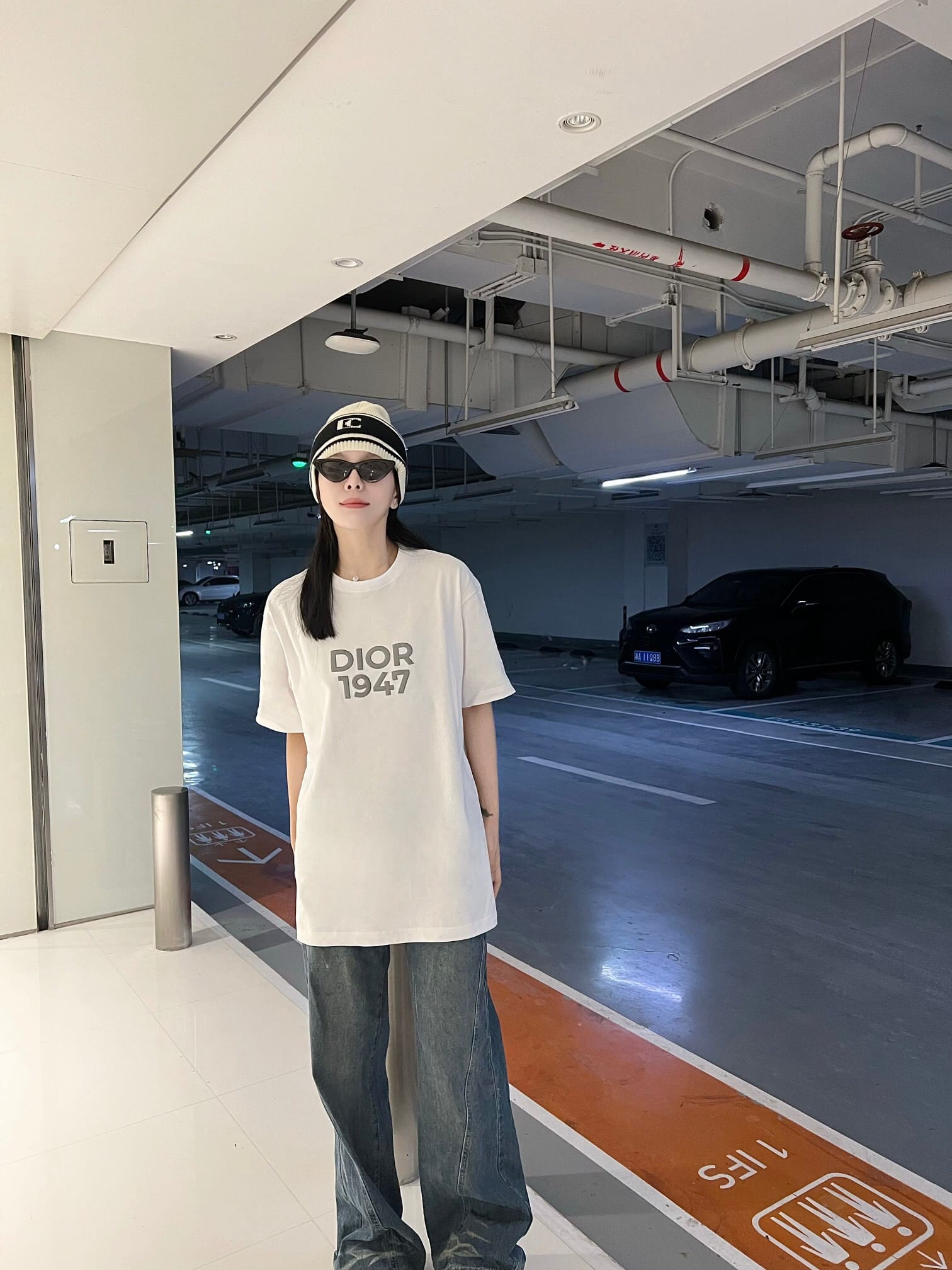 ÁO DIOR 1947 EMBROIDERY T SHIRT WHITE