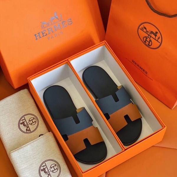 DÉP HERMES IZMIR NAVY TAN SANDAL AAA